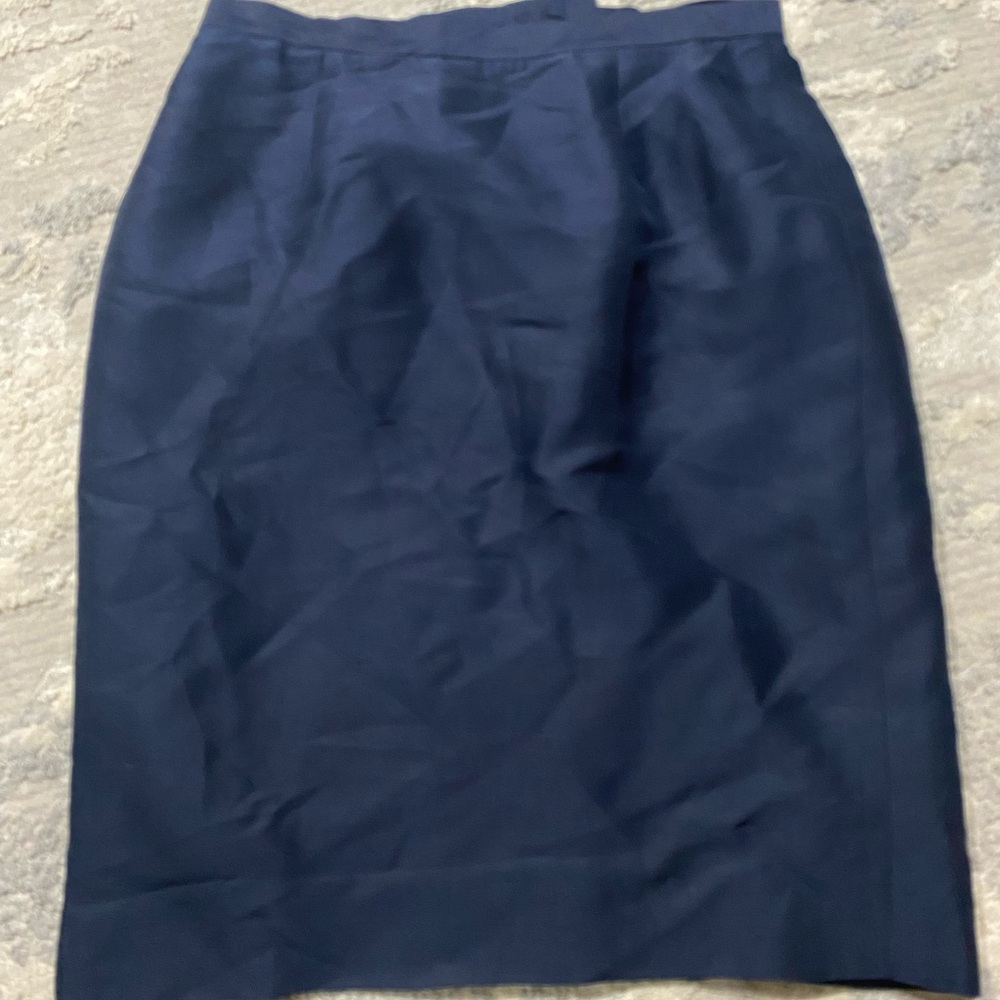 Josephine Chaus Navy Blue Size 10 Skirt With Zipper Pencil Knee Lenght - Picture 1 of 6